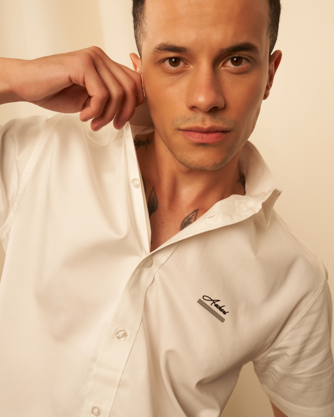 White Classic Half sleeve shirt