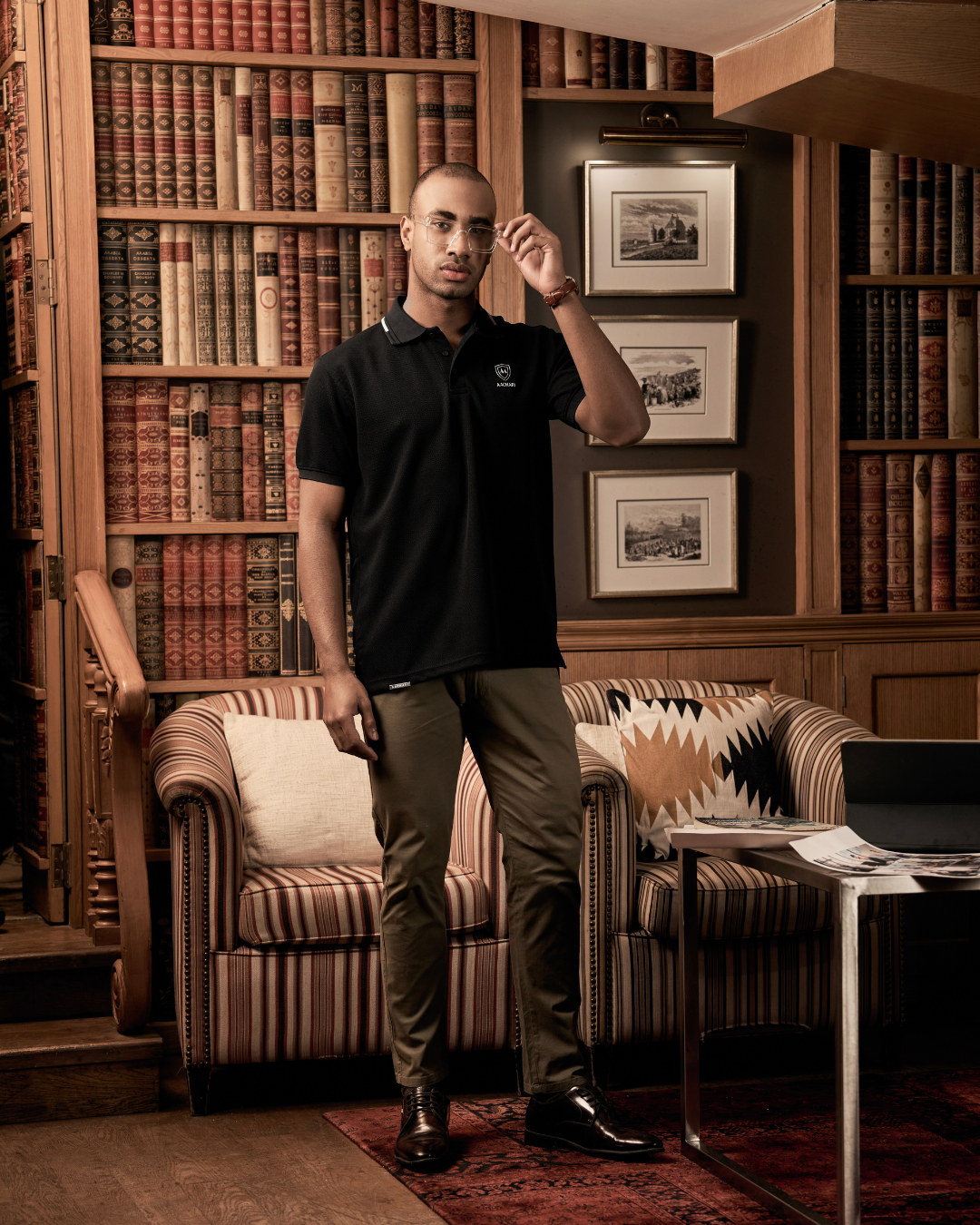 Premium Black Polo T-Shirt | AACHARI
