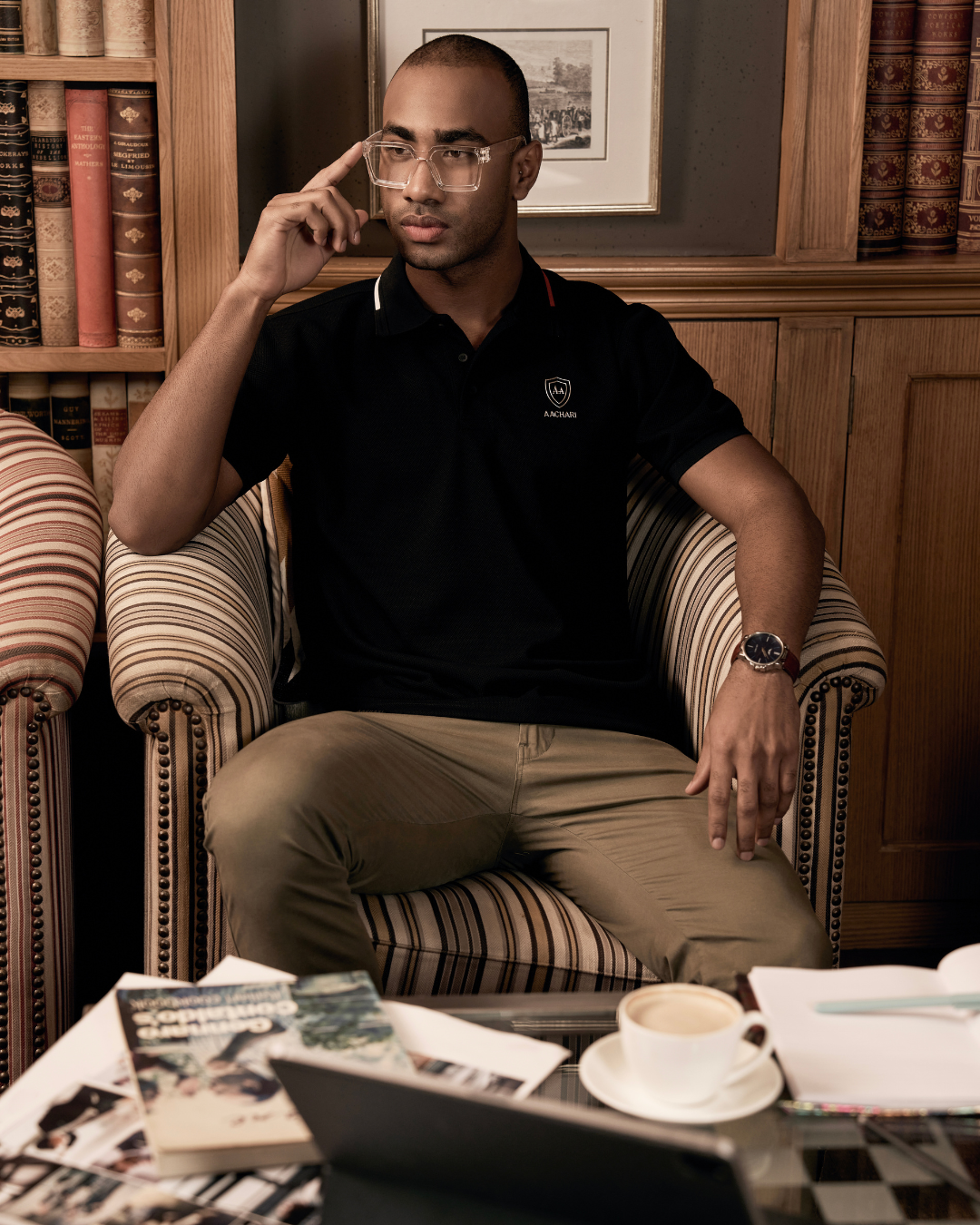Premium Black Polo T-Shirt | AACHARI