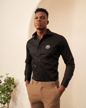Onyx Charm – Classic Black Shirt for Men