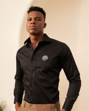 Onyx Charm – Classic Black Shirt for Men