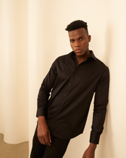 Men’s Slim Fit All Black Shirt