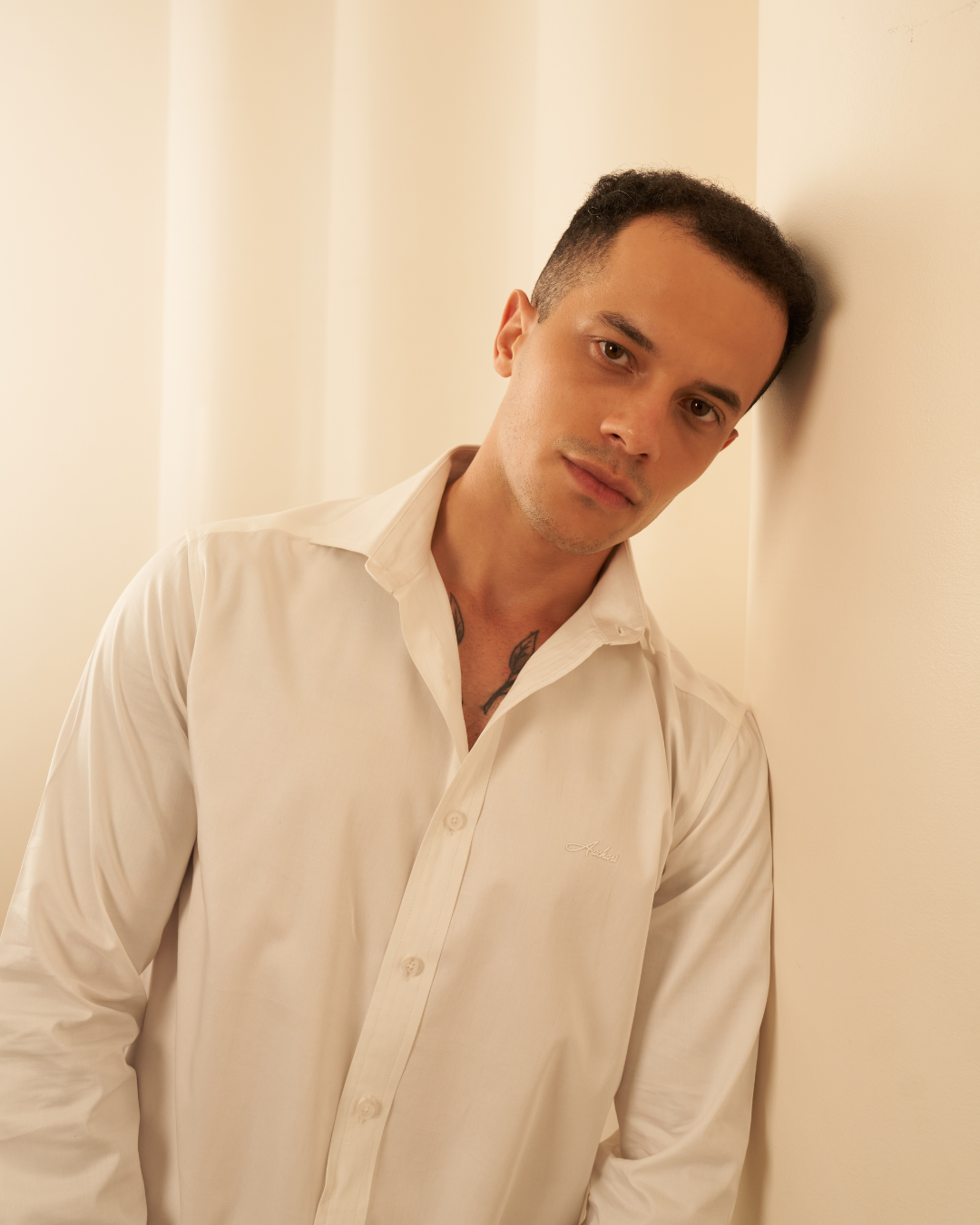 Men’s Slim Fit All White Shirt
