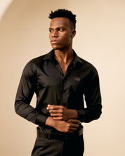 Men's Premium Black Shirt by AACHARI