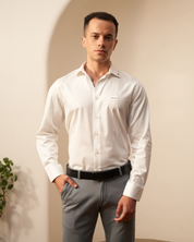 Men's Premium White Shirt by AACHARI