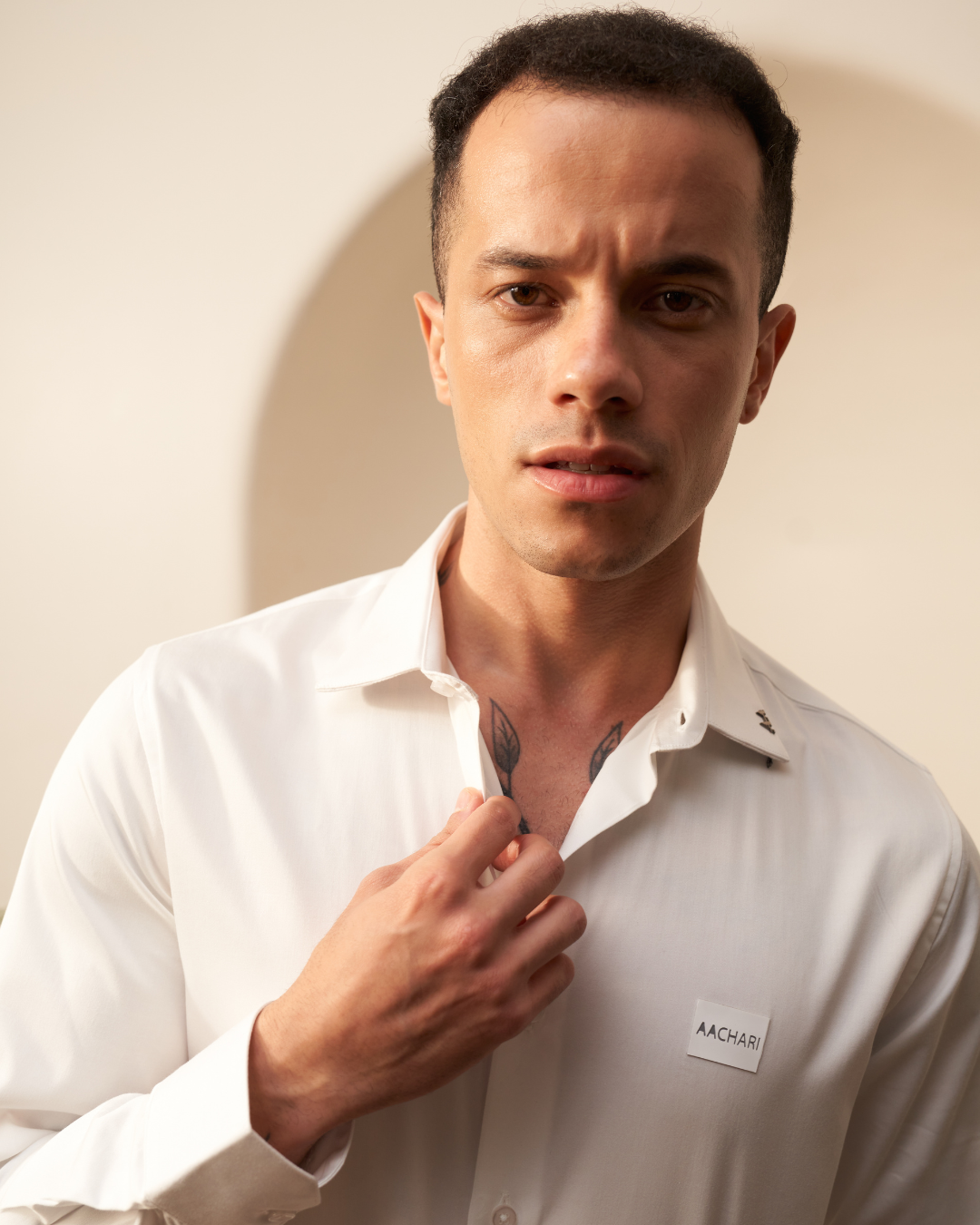 Men's Premium White Shirt by AACHARI