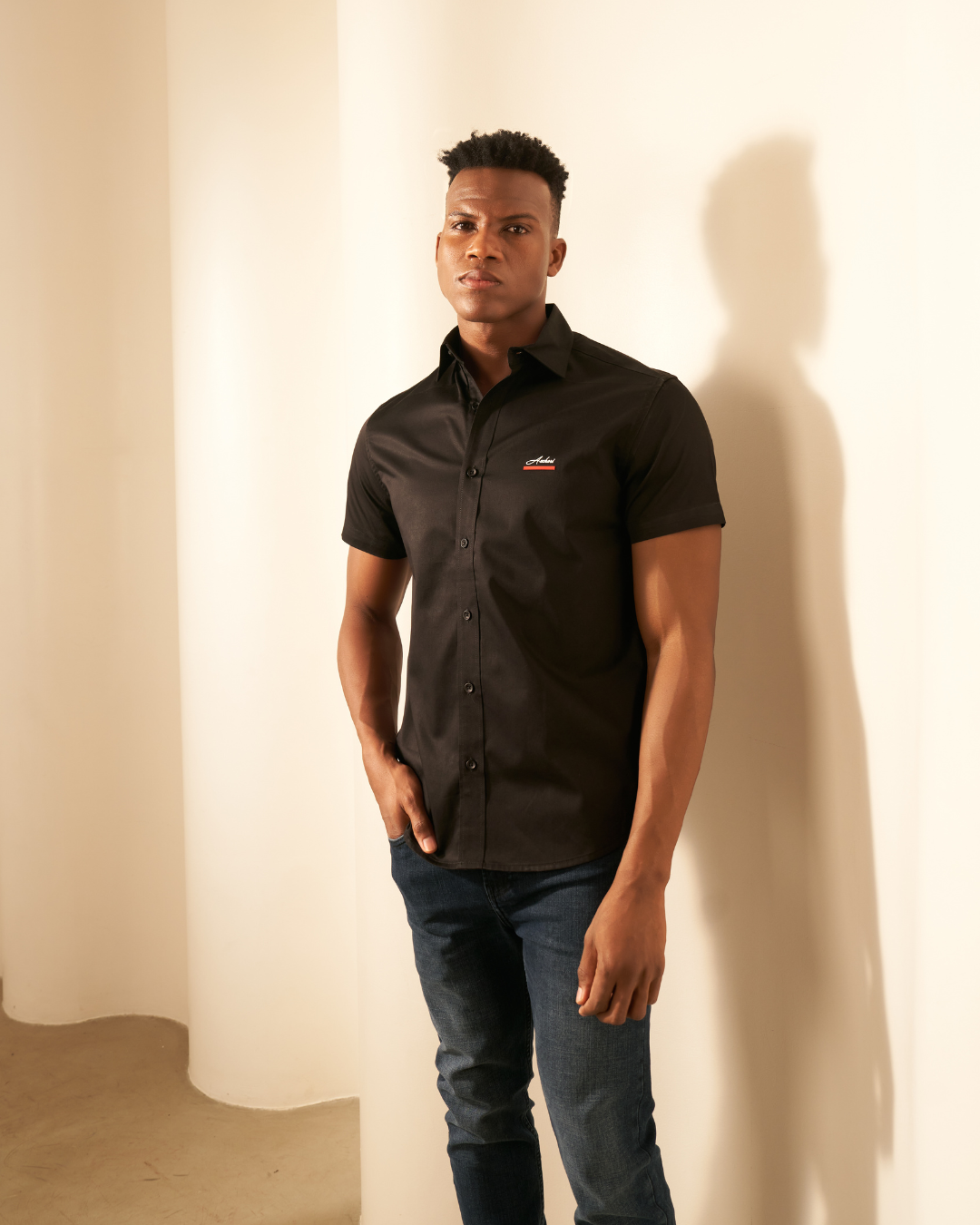 Men's Classic Black Half Sleeve