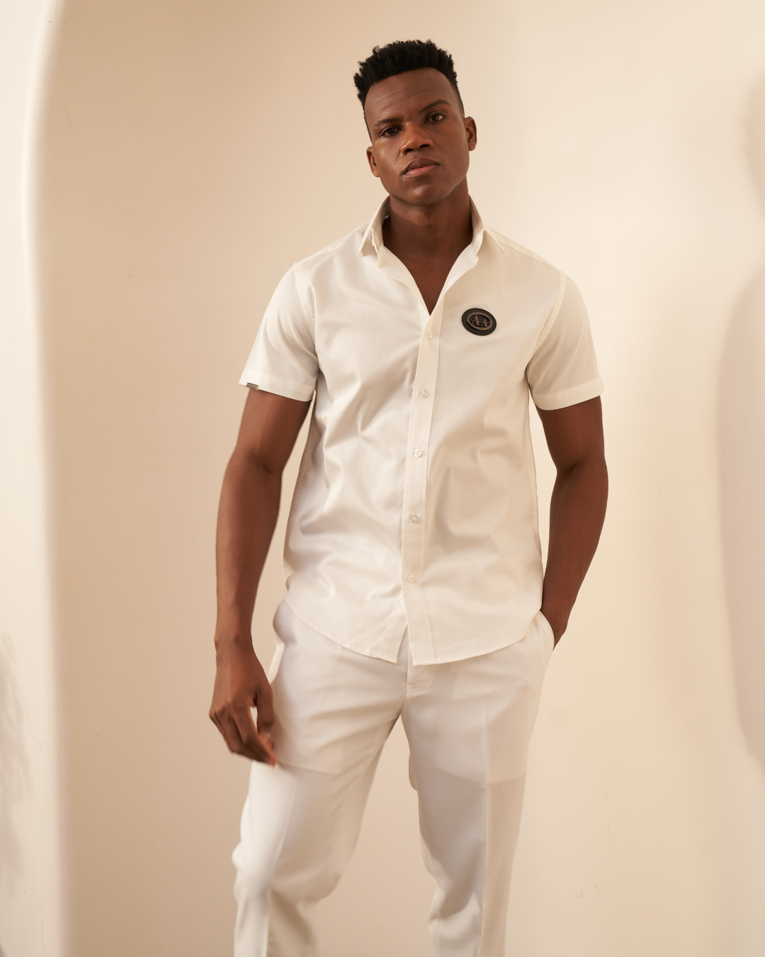 Tailored Fit – White Half Sleeve Shirt