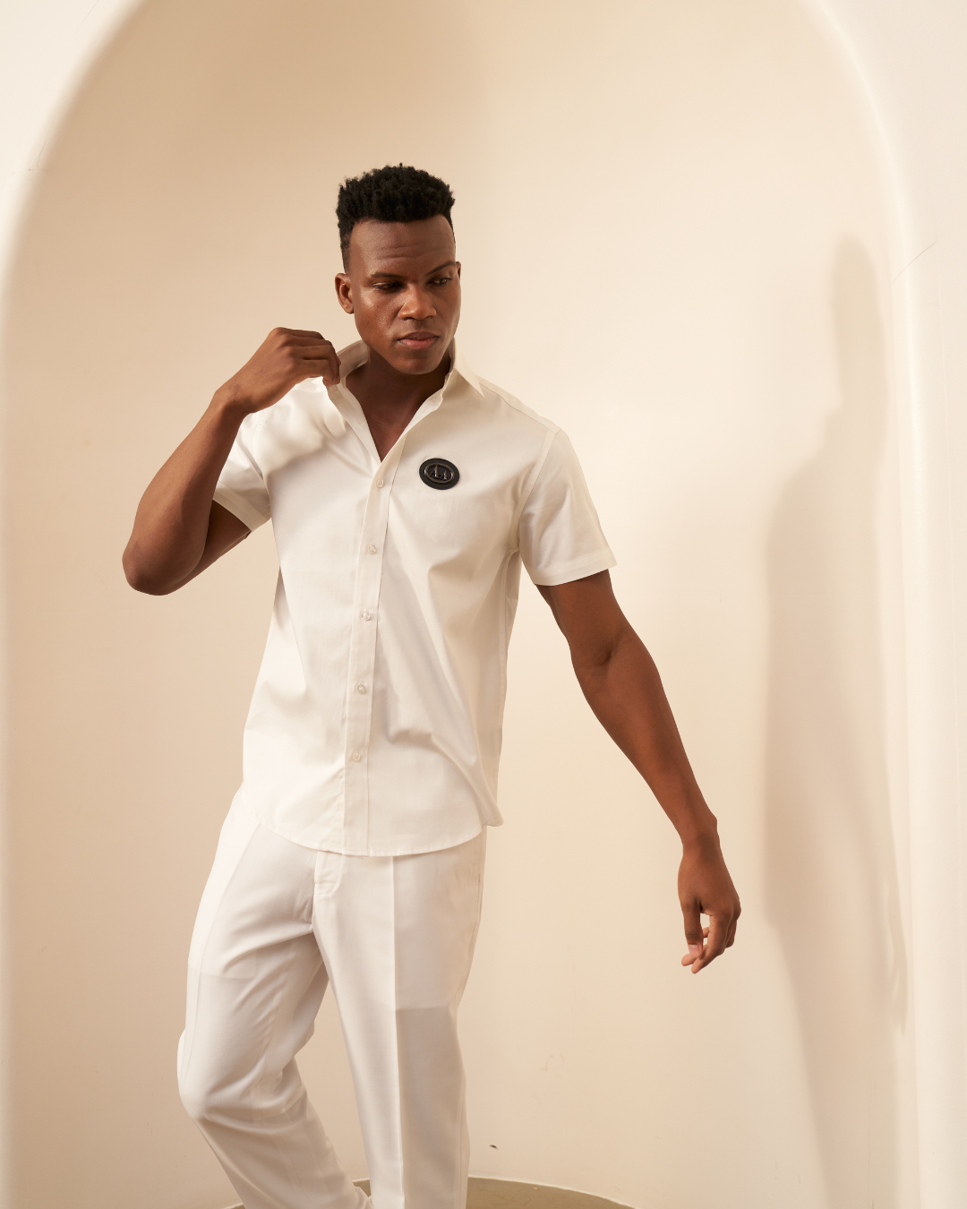 Tailored Fit – White Half Sleeve Shirt