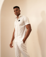 Tailored Fit – White Half Sleeve Shirt