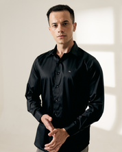 Classic White Slim-Fit Cotton Shirt for Men