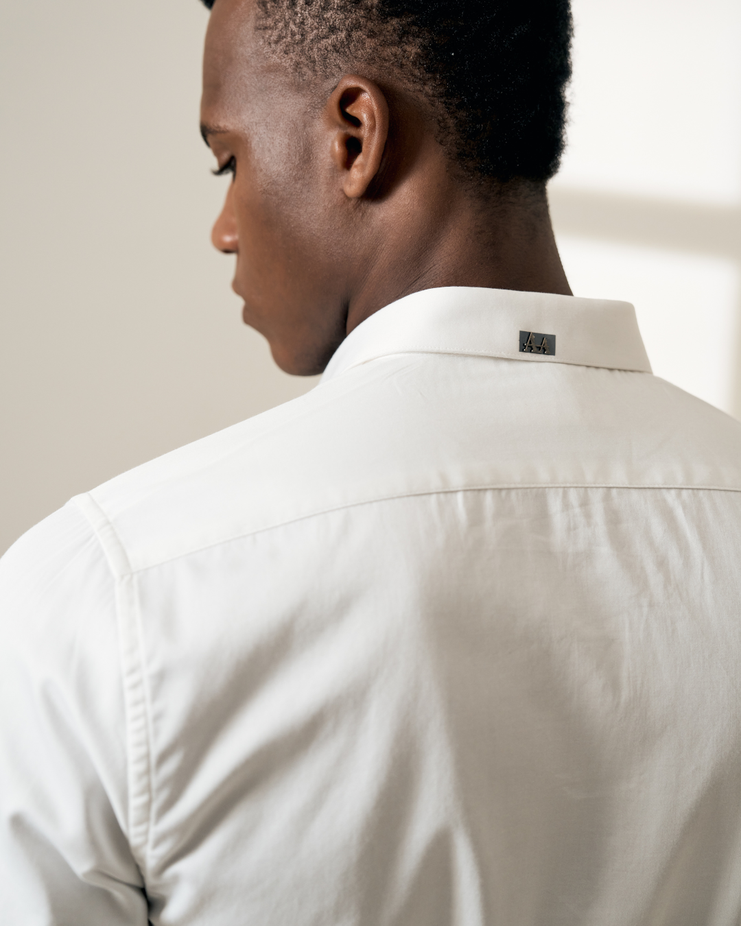 Classic White Slim-Fit Cotton Shirt for Men