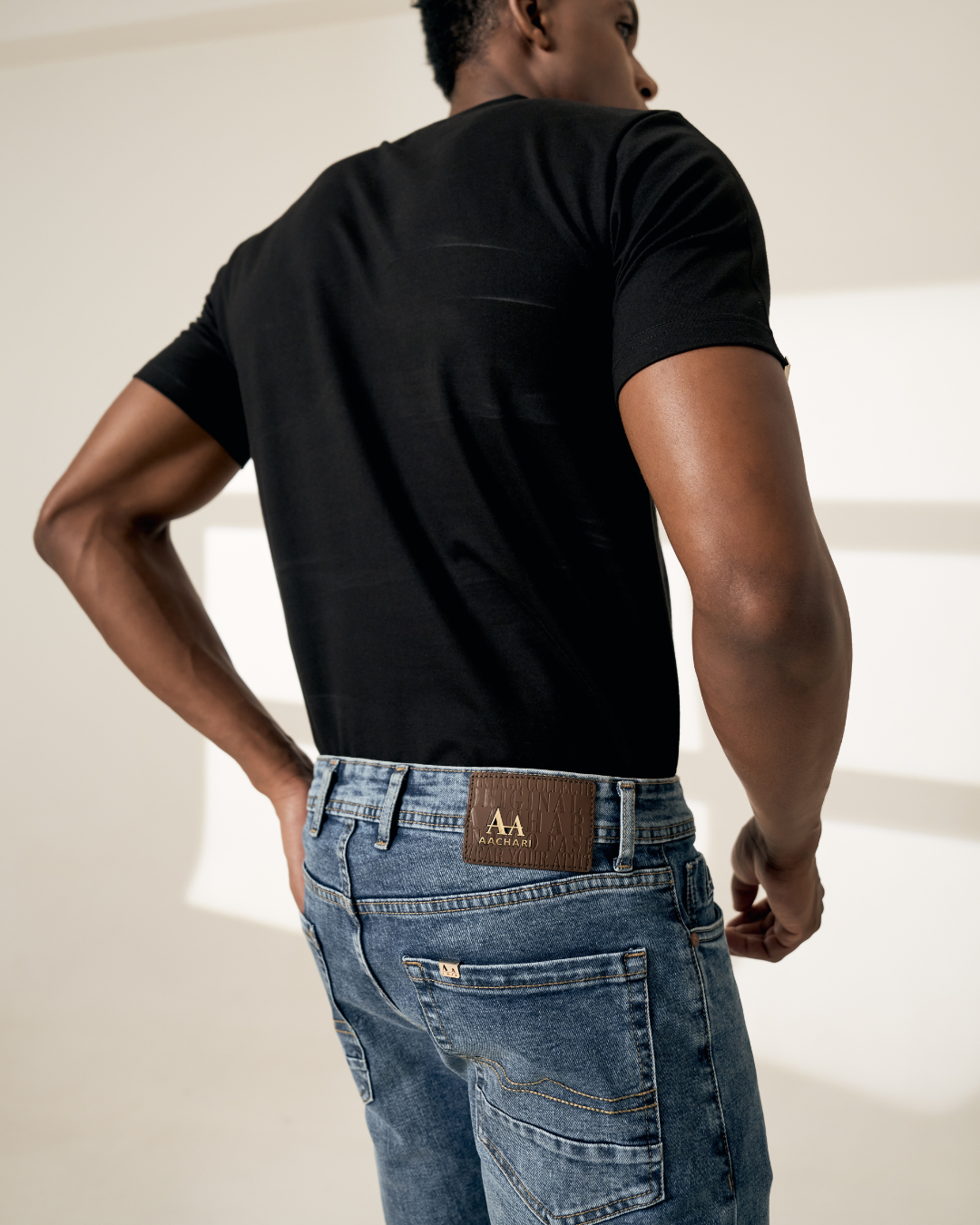 Timeless Tapered Fit Blue Denim Jeans for Men