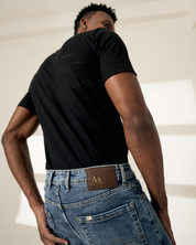 Timeless Tapered Fit Blue Denim Jeans for Men