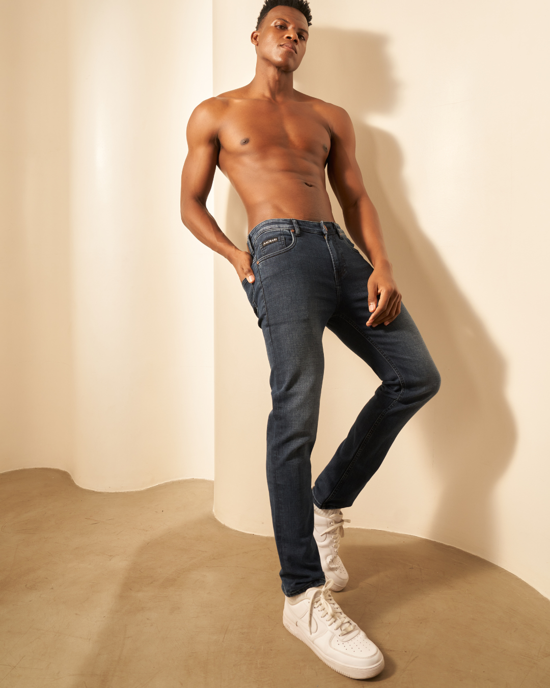 Deep Blue Slim Fit Jeans for Men