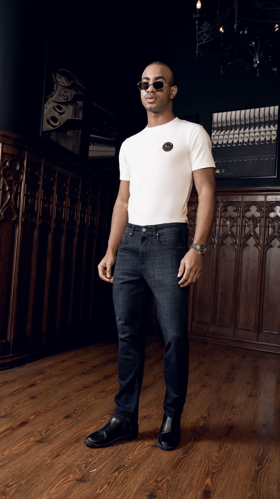 Exclusive Aachari White T-Shirt