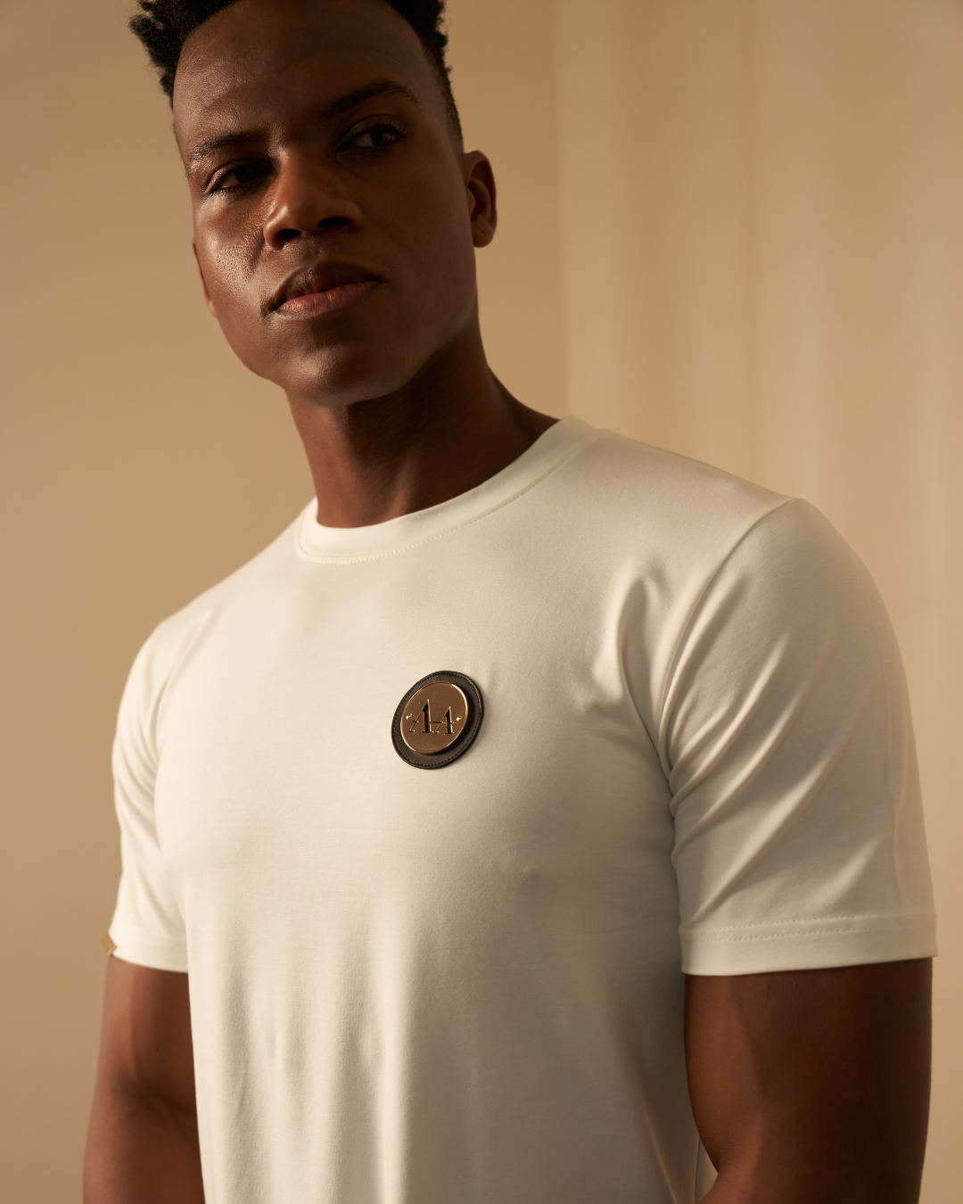 Gold Emblem White Tshirt