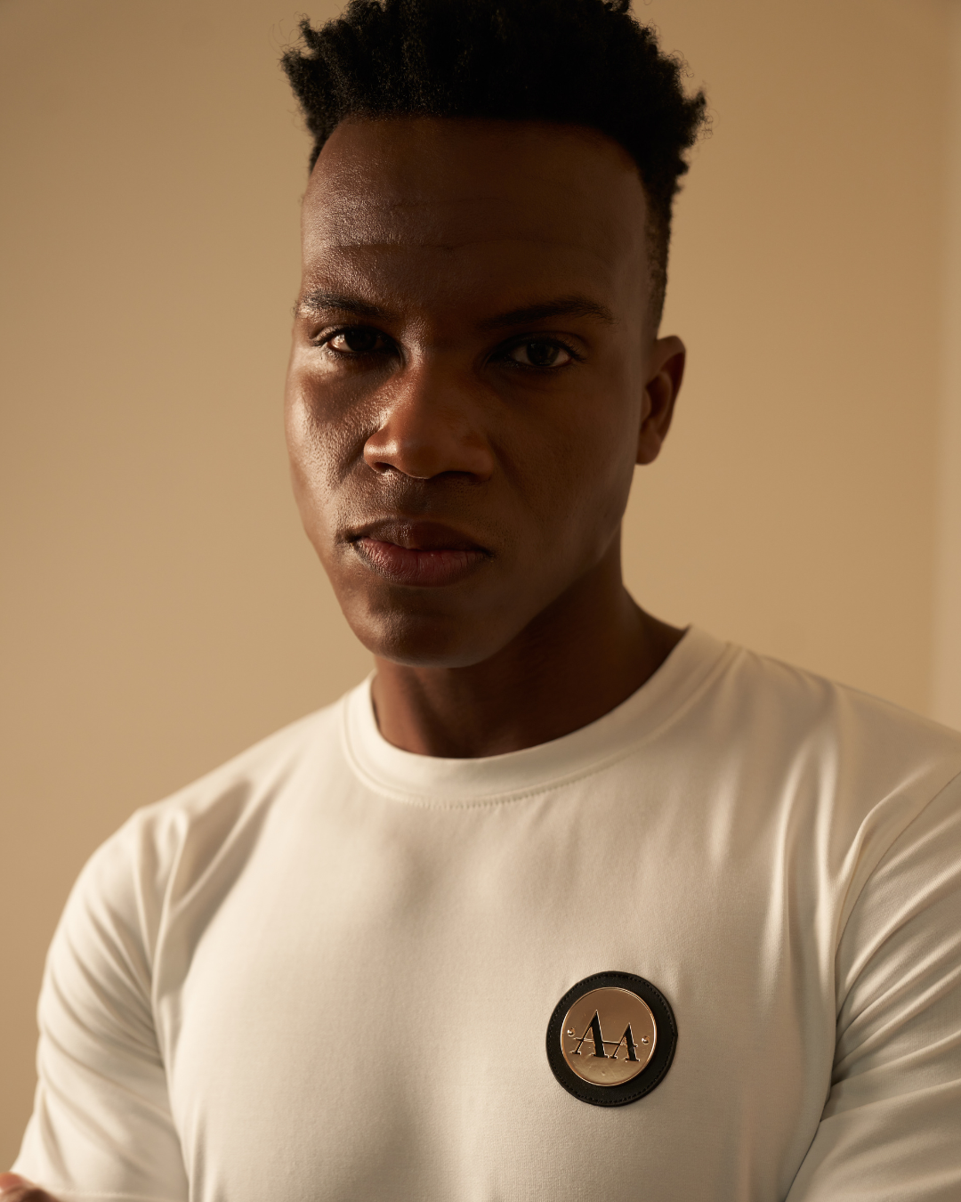 Gold Emblem White Tshirt