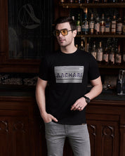 Aachari Signature Label Black T Shirt