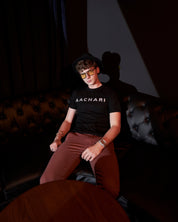 Aachari's Signature Glow Black T-shirt