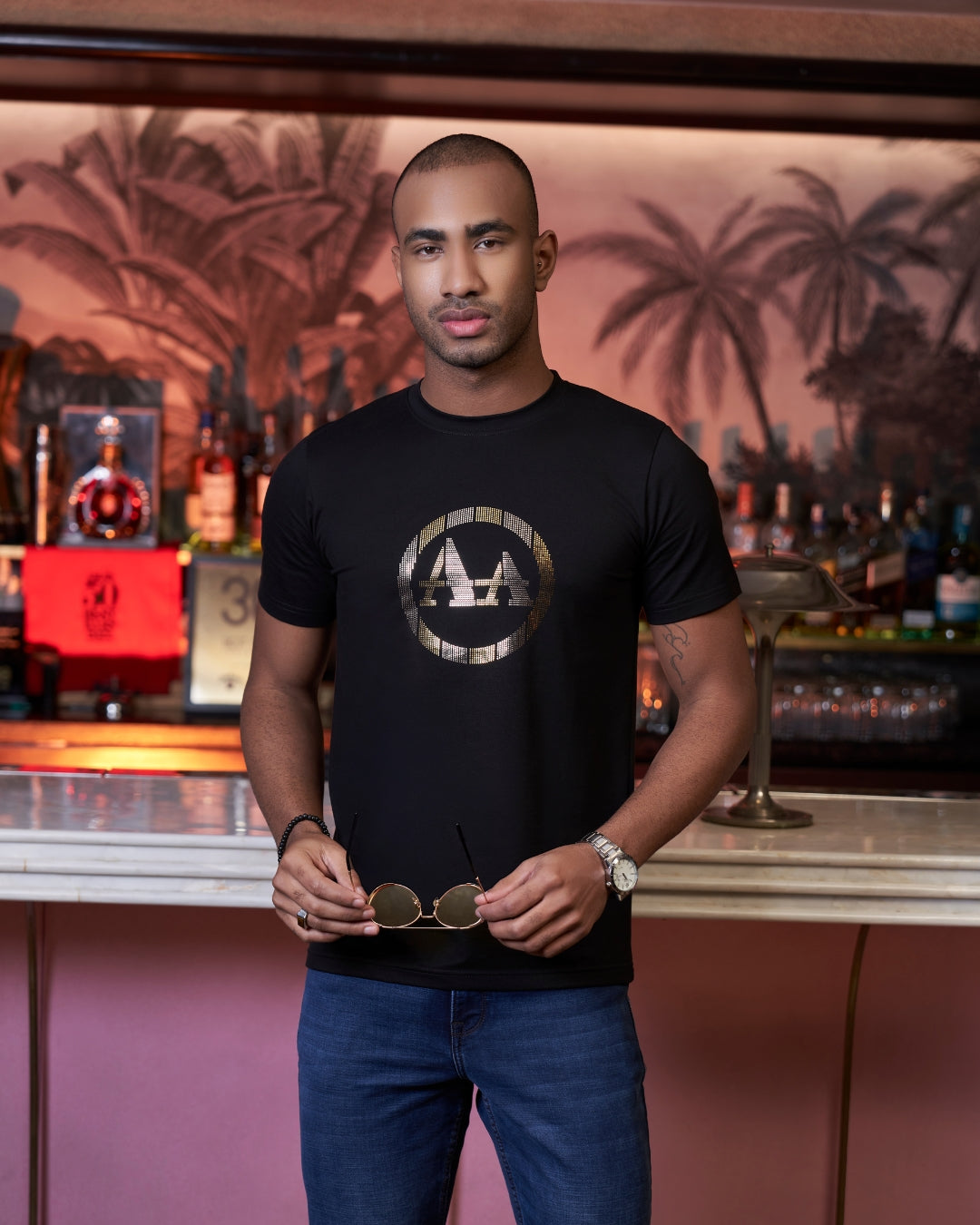 Aachari Classic Spark Black T Shirt