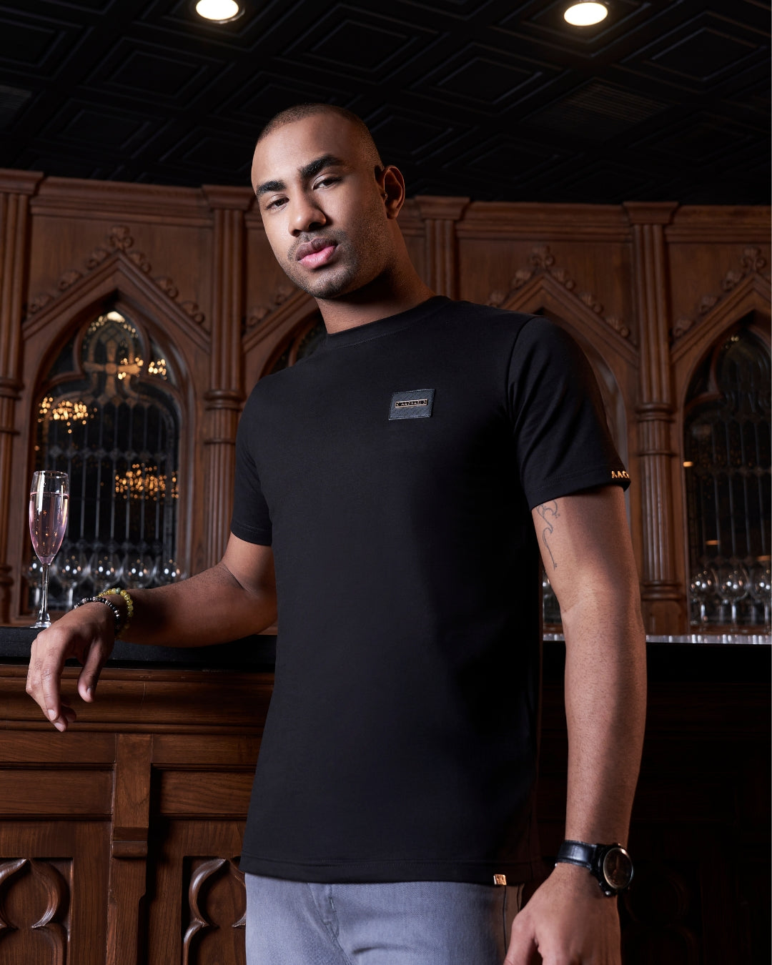 Classic Aachari Black T-Shirt