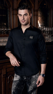 Signature Full Sleeve Black Shirt