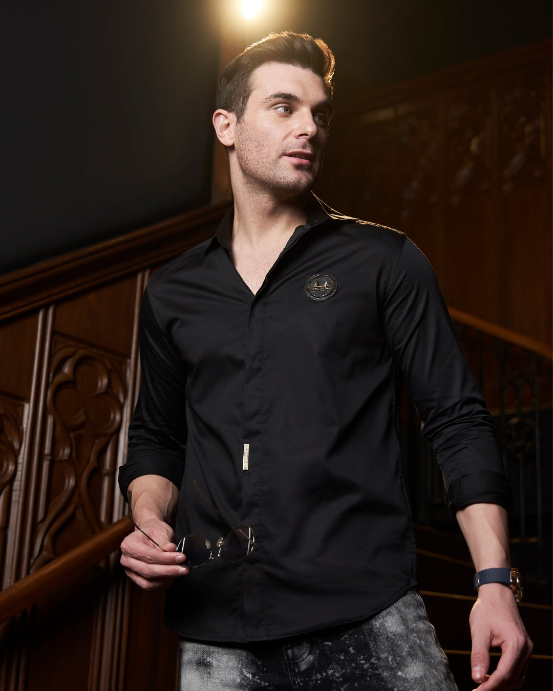 Aachari Signature Black Shirt