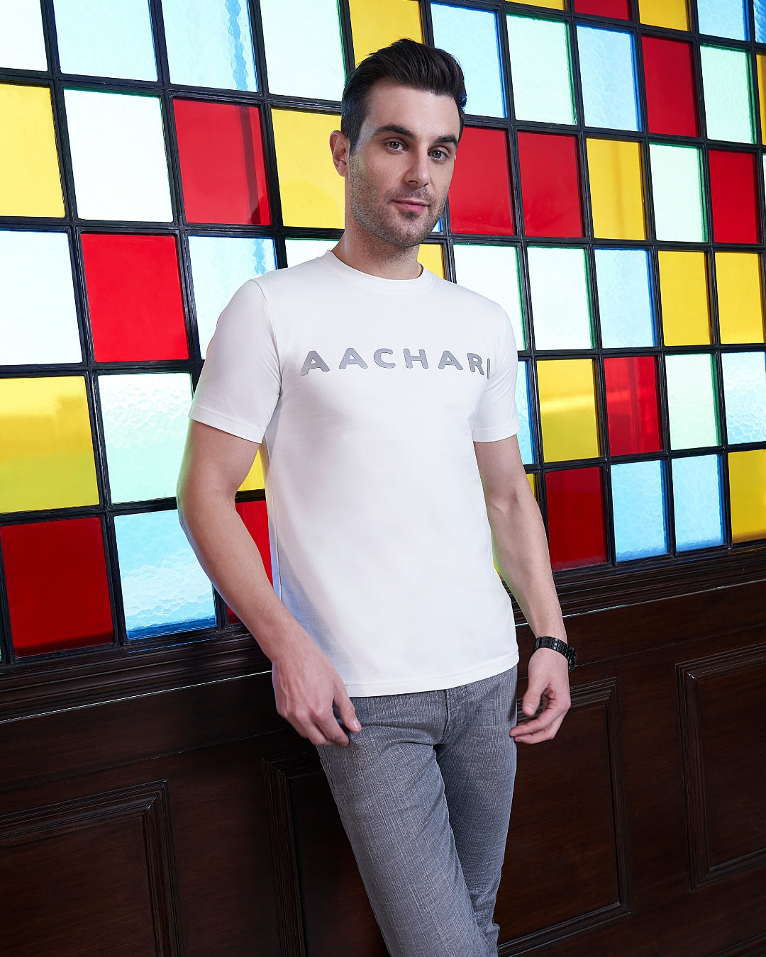 Aachari Signature Glow White Tshirt