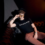 Aachari's Signature Glow Black T-shirt