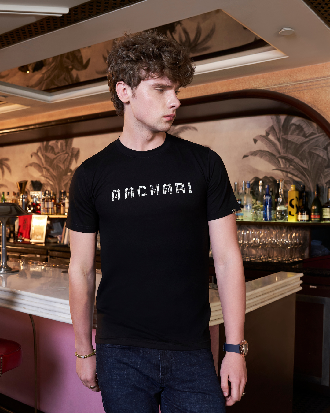 Classic Black T-shirt with Neon Green Tint