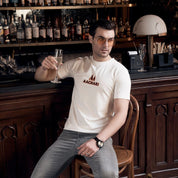 Classic Orange Accent White T-shirt