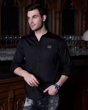 Signature Full Sleeve Black Shirt