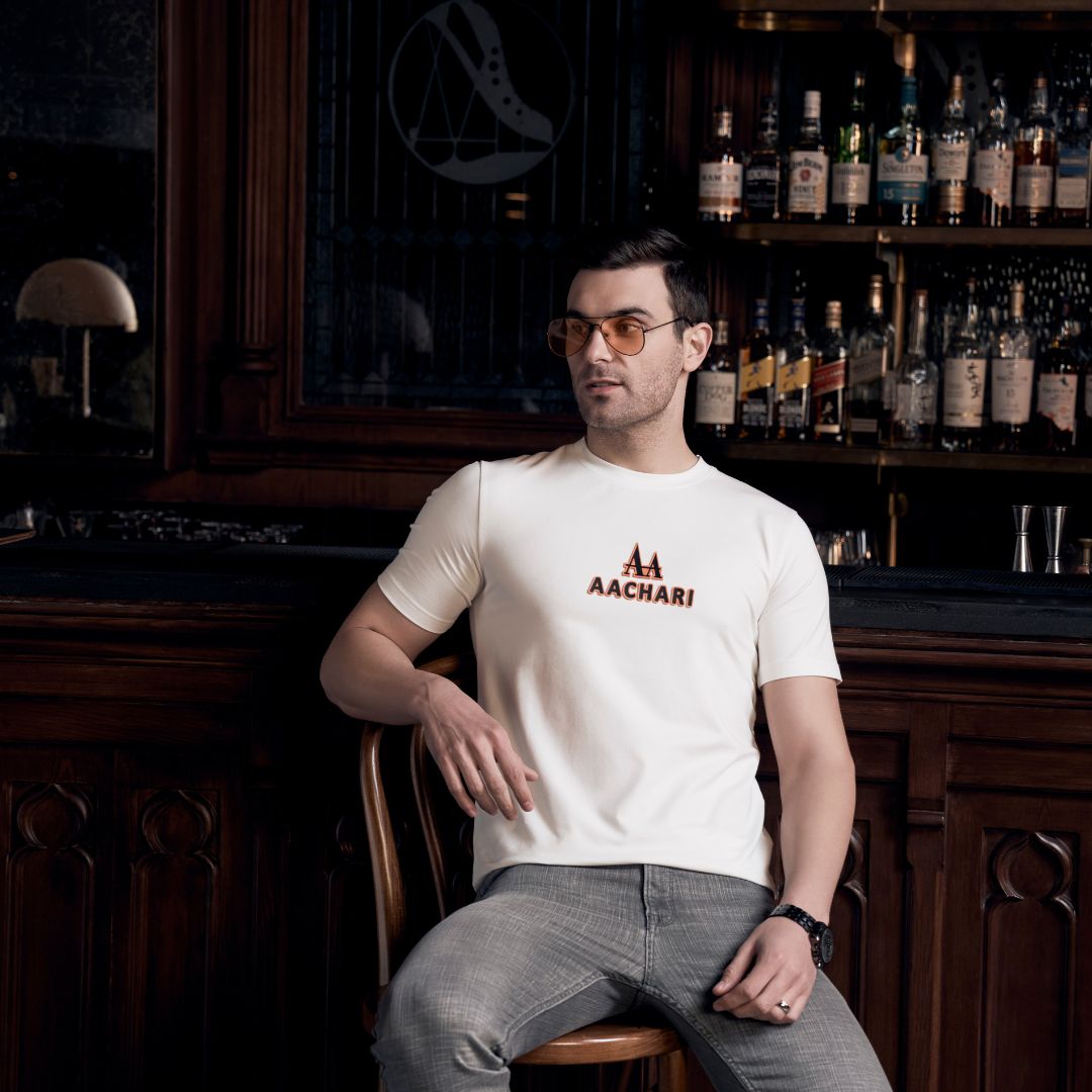 Classic Orange Accent White T-shirt