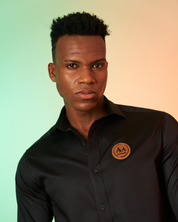 Midnight Black Leather Emblem Shirt