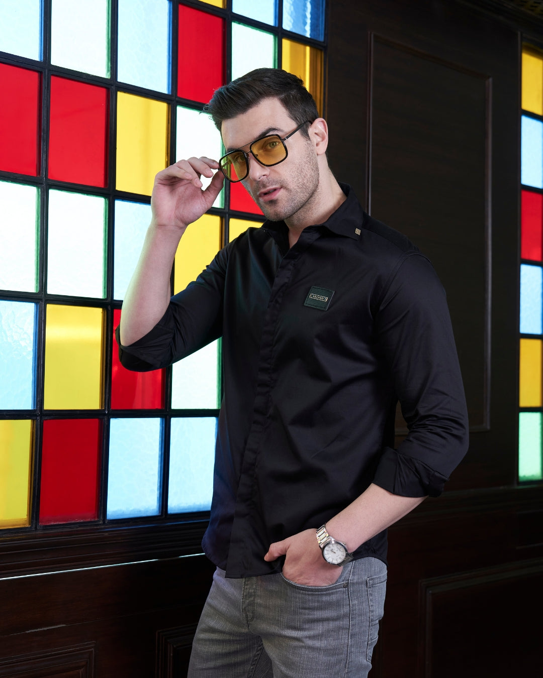 Aachari Classic Black Shirt