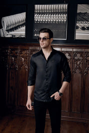 Aachari Sophisticated Black Full Sleeves