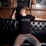 Aachari Men's Casual Black T-shirt