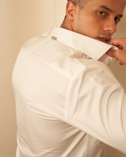 Shadow Line – Black Shirt with Red Accent by Aachari