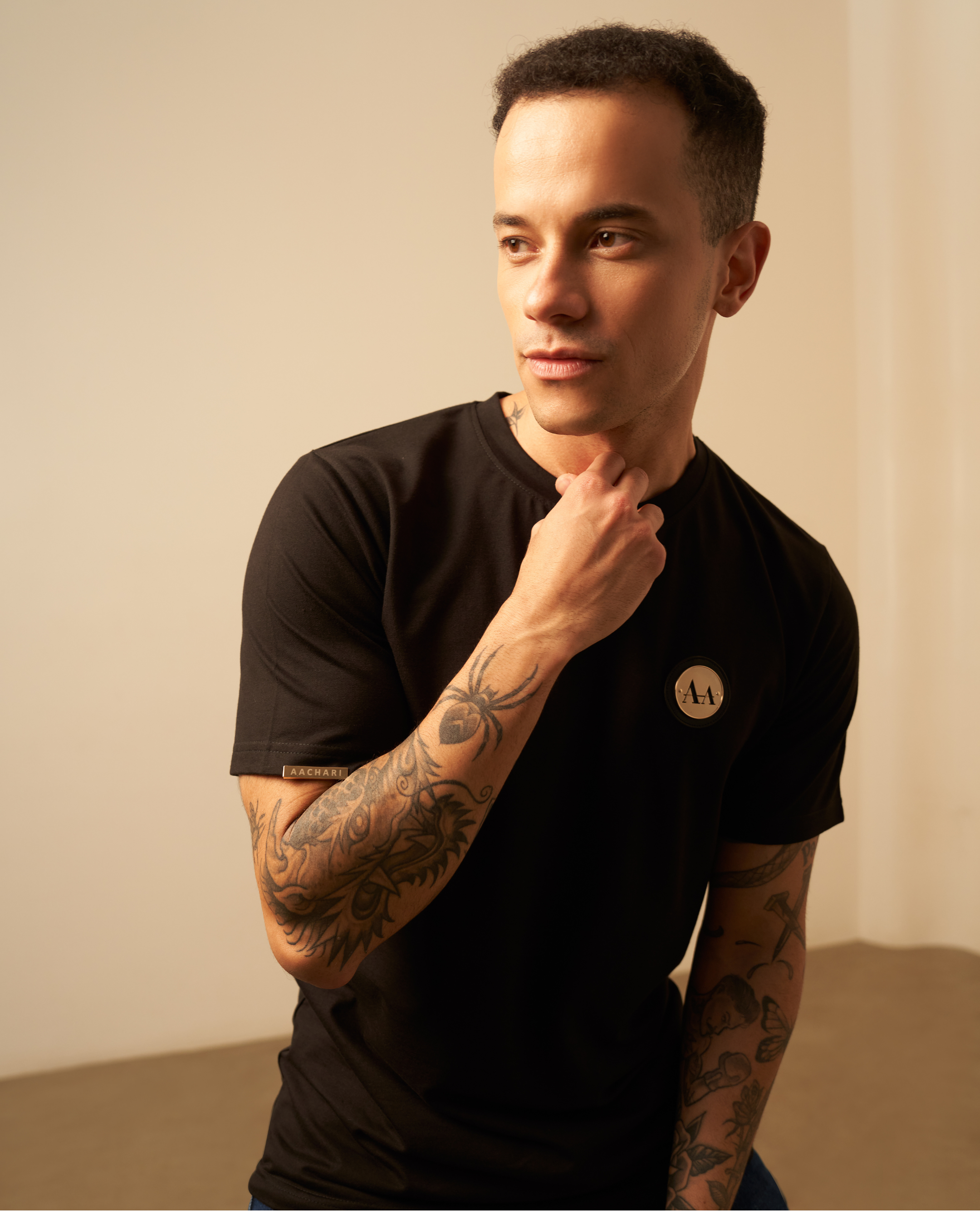 Gold Emblem Black T-Shirt