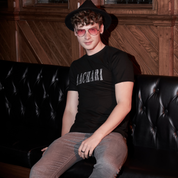 Aachari Men's Casual Black T-shirt