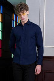 Navy blue classic shirt
