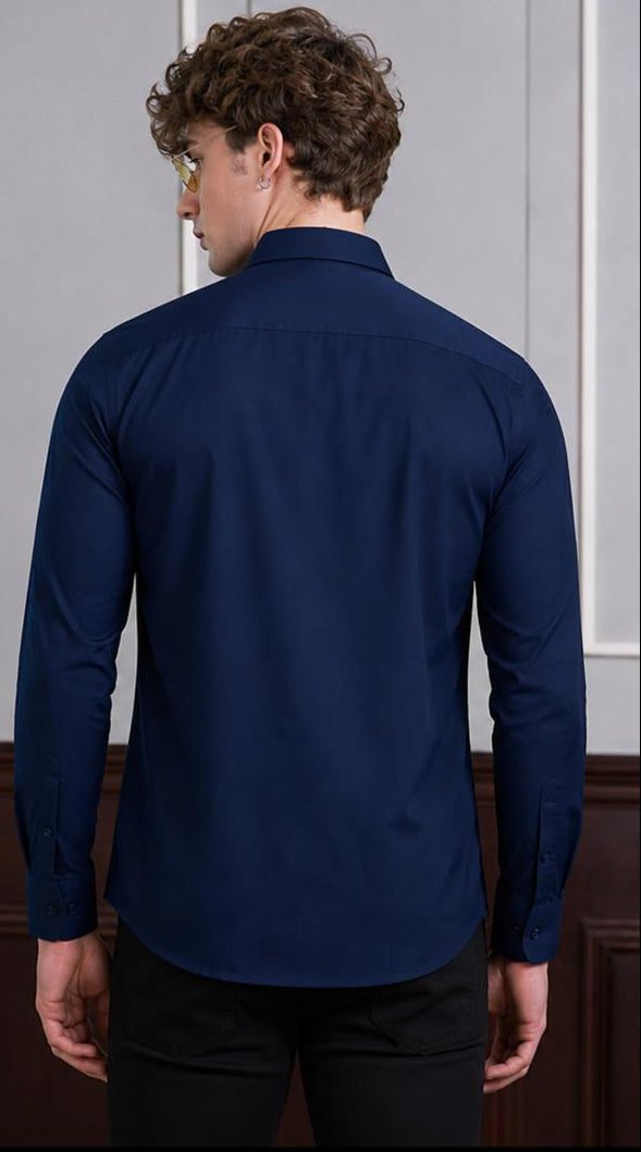 Navy blue classic shirt