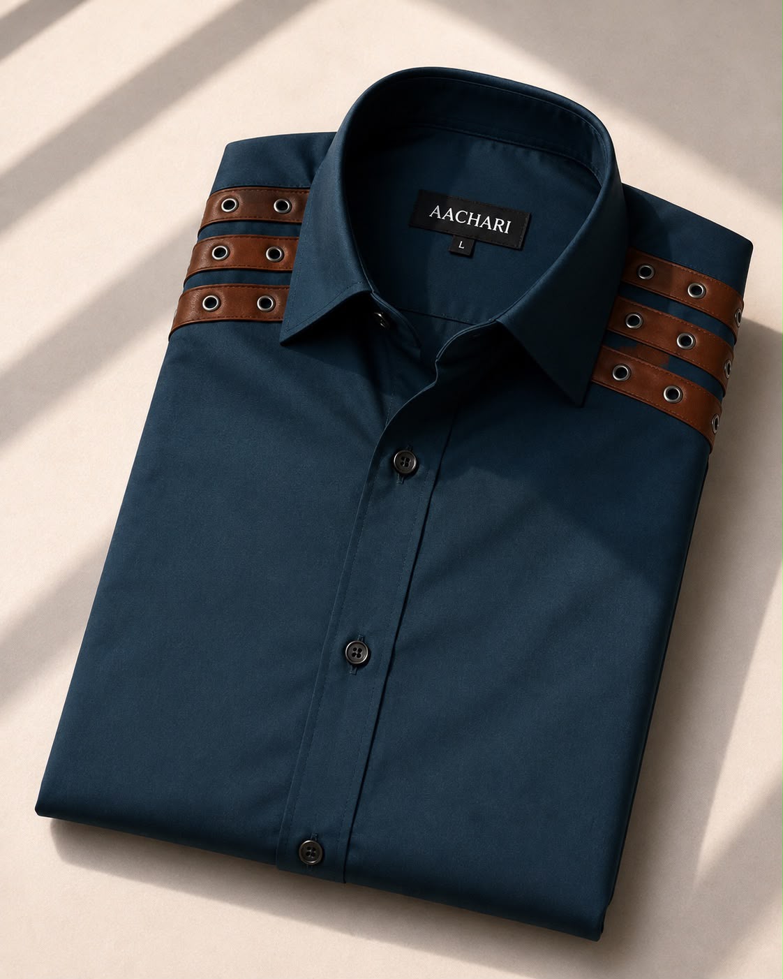 Leather Detail Signature Shirt