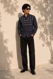 Layered Embroidery Shirt