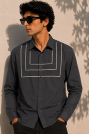 Layered Embroidery Shirt