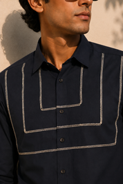 Layered Embroidery Shirt