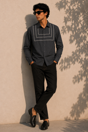 Layered Embroidery Shirt
