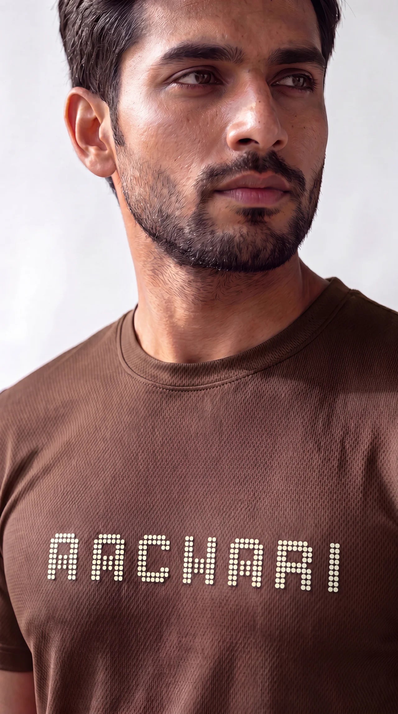 Brown T-shirt with Neon Green Tint
