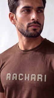Brown T-shirt with Neon Green Tint